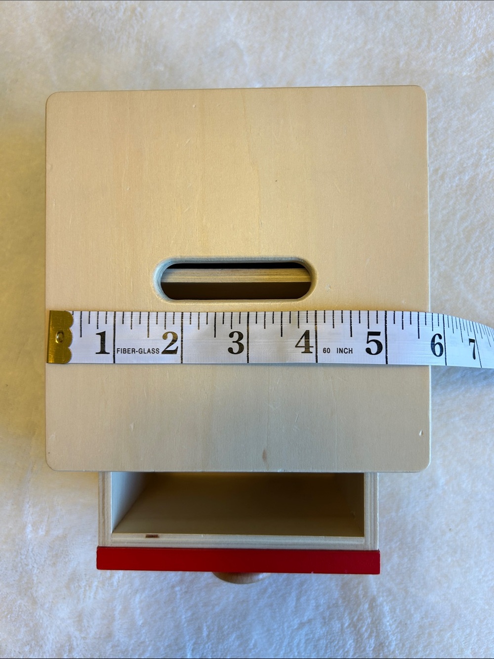 Wooden Shape Sorter Coin Box - Red & Blue Kids Toy - Picture 6 of 6